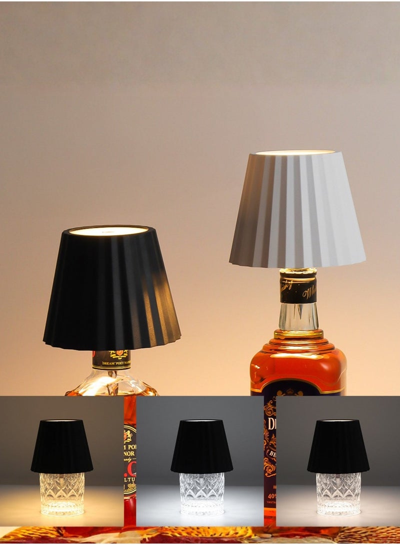 MODI Wine Bottle Stopper Lamp White 3W Rechargeable LED Bottle Light with 3 Color Touch Control, Type-C USB Portable Ambient Table Lamp for Bedroom, Bar, Restaurant, Wedding Decor - Image 3